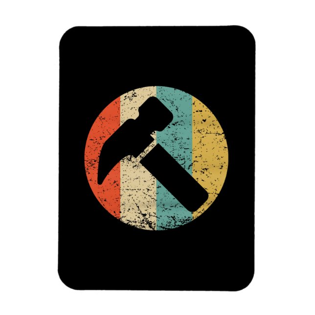 Imán Martillo retro vintage carpintero (Vertical)