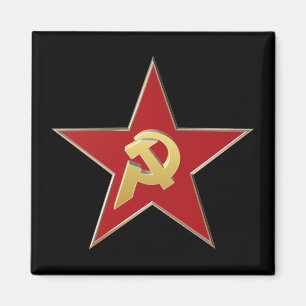 Imán Martillo y hoz en la estrella roja