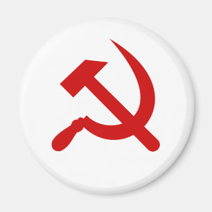 Imán Martillo y hoz rojos del comunismo