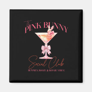 Imán Martini Pascua Conejo Rosa Cola Club Social Feliz