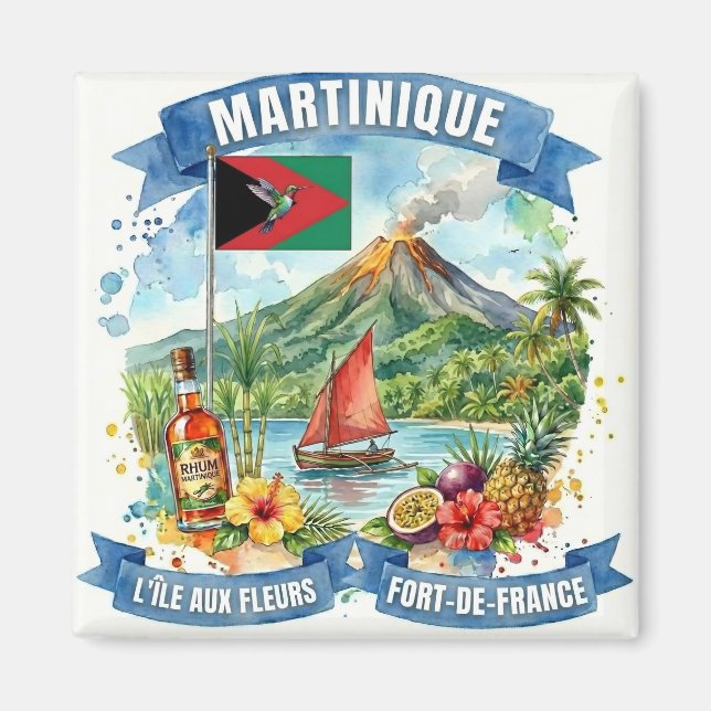 Imán Martinique Island Souvenir (Frente)