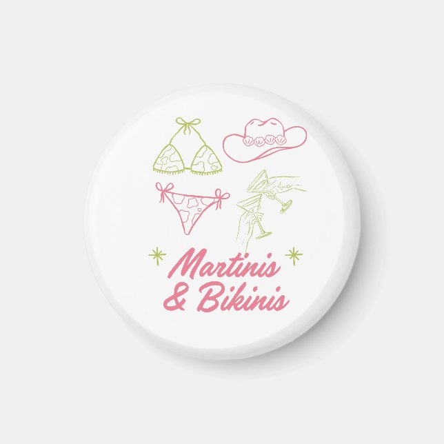 Imán Martinis y Bikinis | Fiesta de soltera en la playa (Frente)