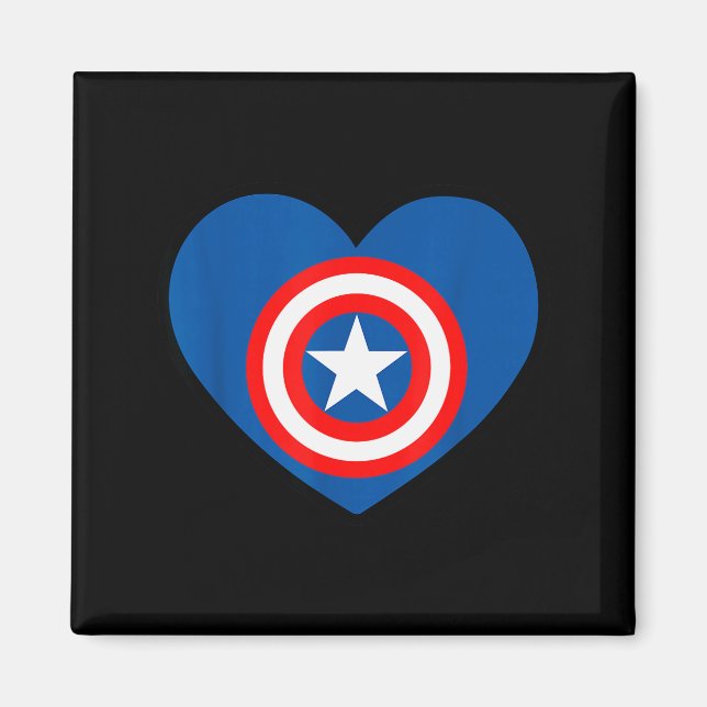 Imán Marvel Capitán América Vengadores Corazón Amor Val (Frente)