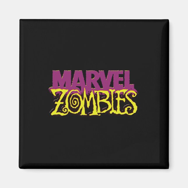 Imán Marvel Zombies Logo oficial de color Halloween (Frente)