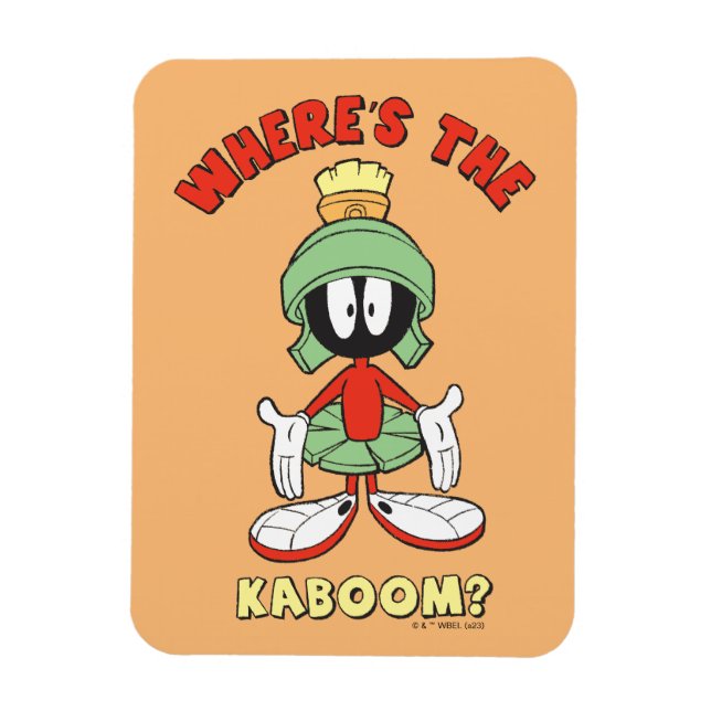 Imán MARVIN THE MARTIAN™ ¿Dónde está el Kaboom? (Vertical)