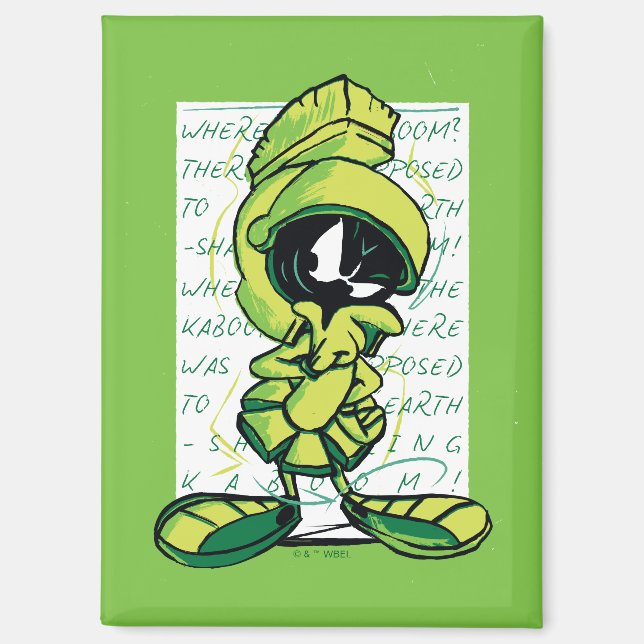 Imán MARVIN THE MARTIAN™ Quote Sketch (Anverso)
