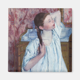 Imán Mary Cassatt - Chica que organiza su pelo