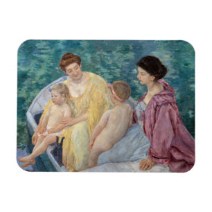 Imán Mary Cassatt - Dos madres y niños en un bote