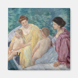 Imán Mary Cassatt - Dos madres y niños en un bote