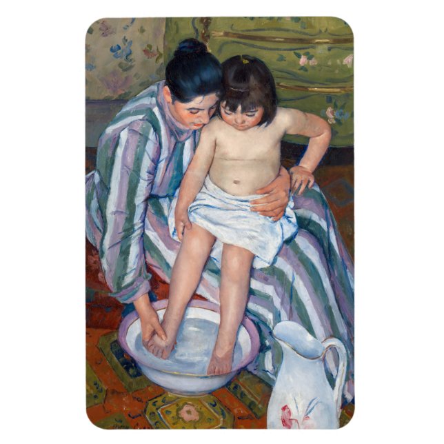 Imán Mary Cassatt - El baño del niño / El baño (Vertical)