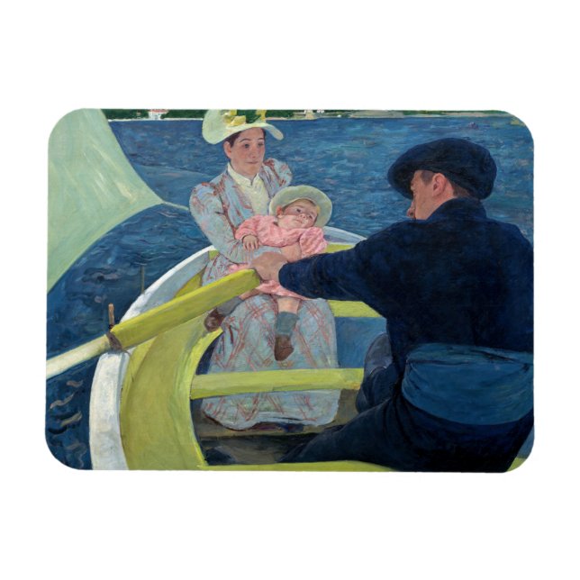 Imán Mary Cassatt - La fiesta en el barco (Horizontal)