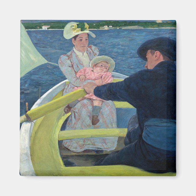 Imán Mary Cassatt - La fiesta en el bote (Frente)