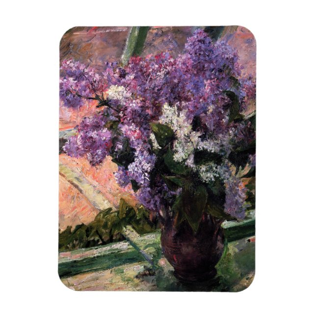 Imán Mary Cassatt - Lilacs en una ventana (Vertical)
