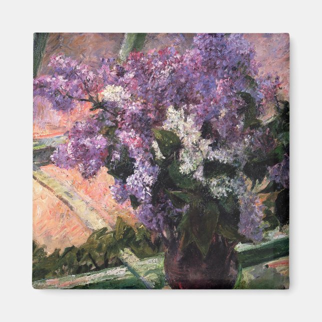 Imán Mary Cassatt - Lilas en una ventana (Frente)