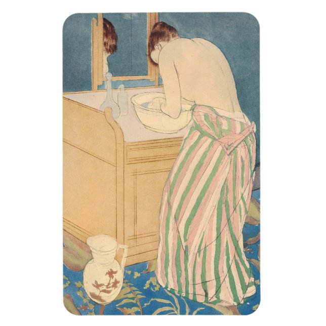 Imán Mary Cassatt - Mujer Bañándose (Vertical)