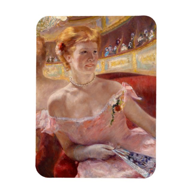 Imán Mary Cassatt - Mujer con collar de perla en un gra (Vertical)