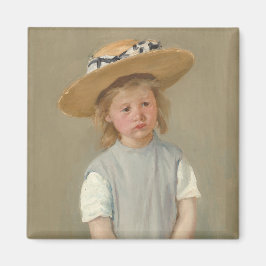 Imán Mary Cassatt - Niño en un Gorra de paja