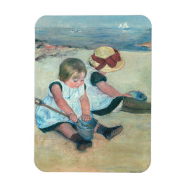 Imán Mary Cassatt - Niños jugando en la playa