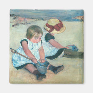 Imán Mary Cassatt - Niños jugando en la playa