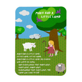 Imán Mary Had a Little Lamb Nursery Rhyme Magnet