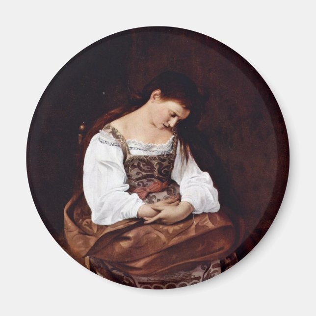 Imán Mary Magdalene De Michelangelo Merisi Da Caravaggi (Frente)