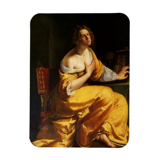 Imán Mary Magdalene (por Artemisia Gentileschi) (Vertical)