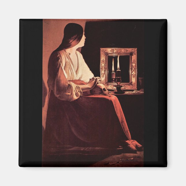 Imán Mary Magdalene por Georges de La Tour (Frente)