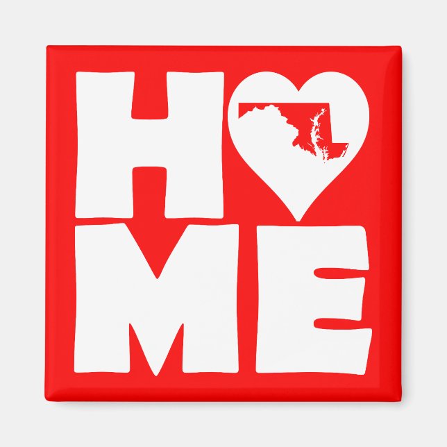 Imán Maryland Home Heart State Fridge Magnet (Frente)