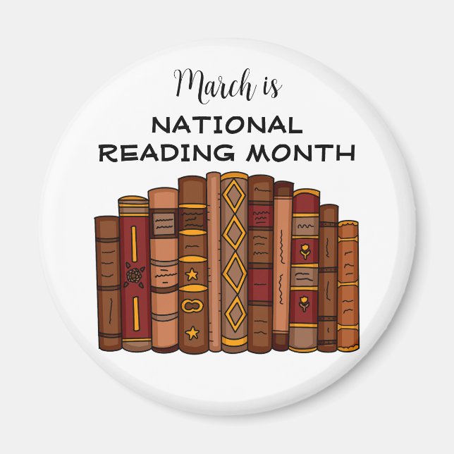 Imán Marzo es mes nacional de lectura (Frente)