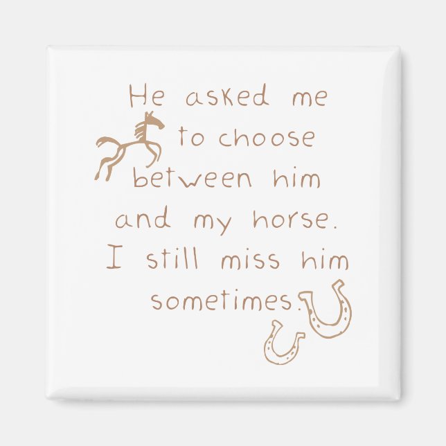 Imán Más bien mantener al caballo (Frente)