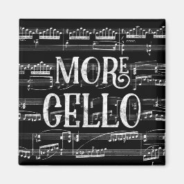 Imán Más Cello Chalkboard - Black White Music