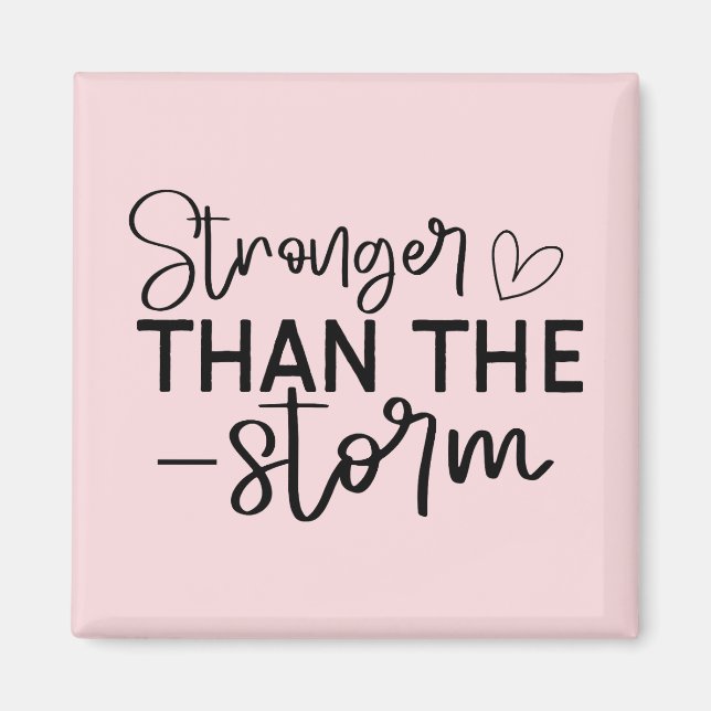 Imán "Más fuerte que la tormenta" Inspirador por Boho (Frente)