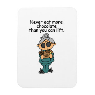 Imán Más humor de chocolate