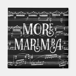 Imán Más Marimba Chalkboard - Música blanca negra