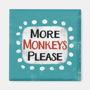 Imán Más monos Por Favor Refrigerador Magnet