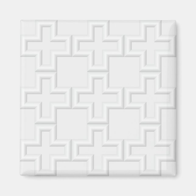 Imán Más patrón de superficie Grabado en relieve (Frente)