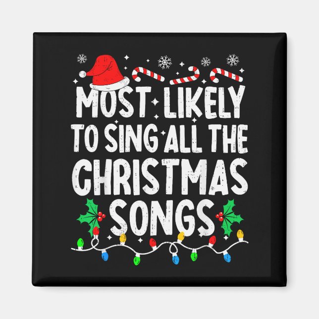 Imán Más Probable Cantar Todas Las Canciones De Navidad (Frente)