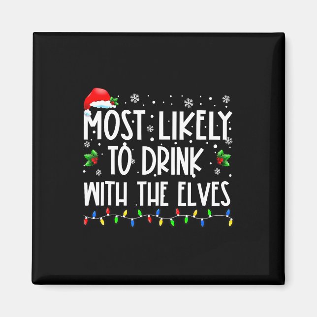 Imán Más Probable De Beber Con Los Elfos Bebida De Elfo (Frente)