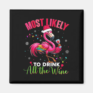Imán Más Probable De Beber Navidades Flamingo Mujeres