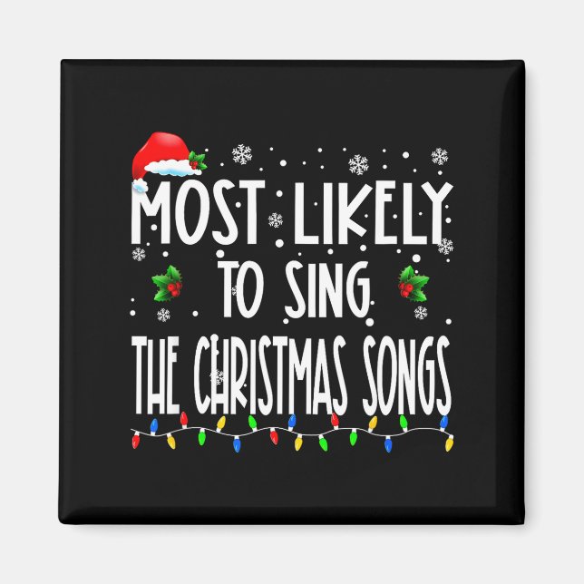 Imán Más Probable De Cantar Las Canciones De Navidad Na (Frente)