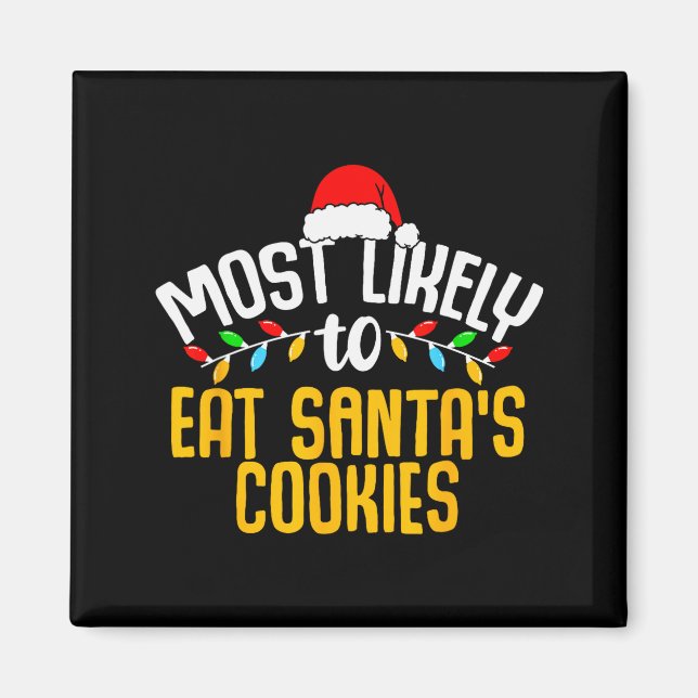 Imán Más Probable De Comer Las Galletas De Santa Divert (Frente)
