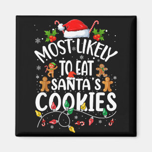 Imán Más Probable De Comer Las Galletas De Santa Navida
