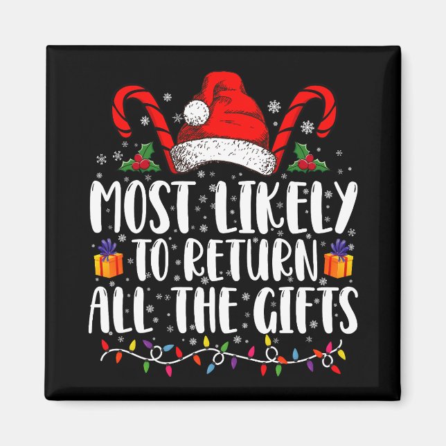 Imán Más Probable De Devolver Todos Los Regalos Navidad (Frente)