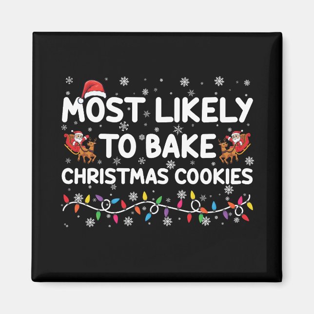 Imán Más Probable De Hornear Galletas De Navidad Cocine (Frente)