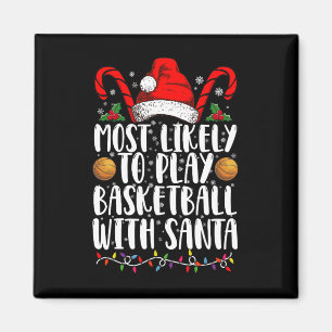 Imán Más Probable De Jugar Baloncesto Con Santa Xmas