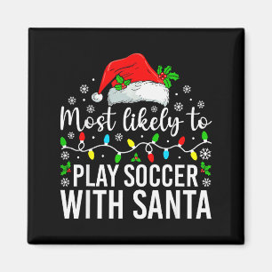Imán Más Probable De Jugar Fútbol Con Santa Navidad Fa