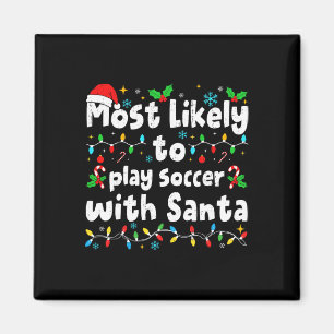 Imán Más Probable De Jugar Fútbol Con Santa Navidad Ma
