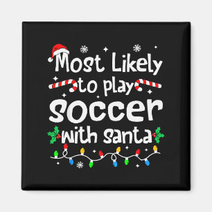 Imán Más Probable De Jugar Fútbol Con Santa Navidad Ma