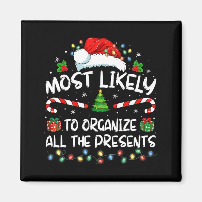Imán Más Probable De Organizar Toda La Navidad Familiar (Frente)