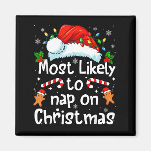 Imán Más Probable Dormir Durante La Navidad Divertida C